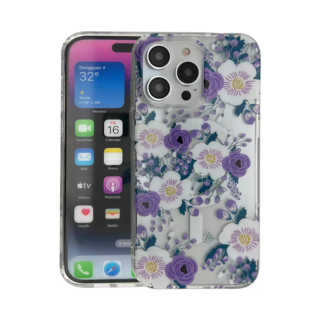 iPhone 14 Pro Max Designed case MagSafe Violet Bloom